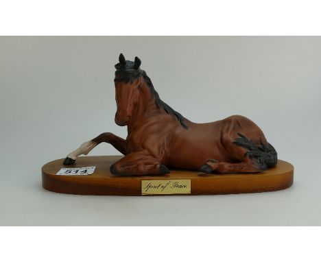 Beswick brown model of Spirit of Peace on wooden base 2916