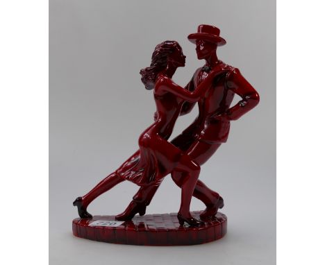 Peggy Davies Ceramics Figure - Rhythm and Romance - Ruby Fusion Colourway.
