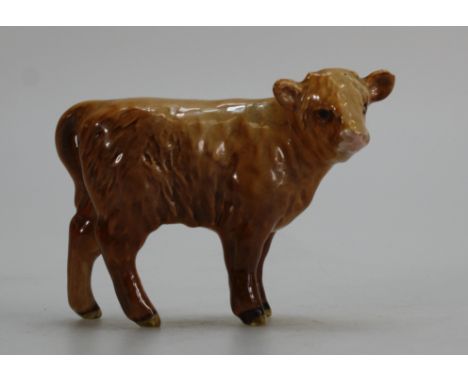 Beswick Highland Calf 1827D, light tan colour way