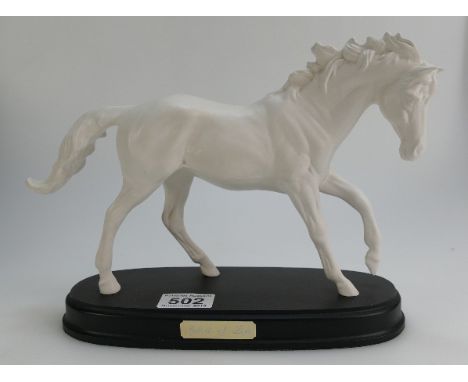 Royal Doulton model of a horse Spirit of Life DA154A white on wooden plinth 