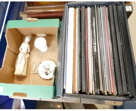 A mixed collection of items to include a quantity of classical LP's and box sets together with small Lladro figure (damaged),