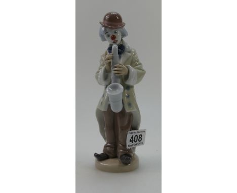 Lladro Figure of a Clown with a Saxophone "Sad Sax", 5471.