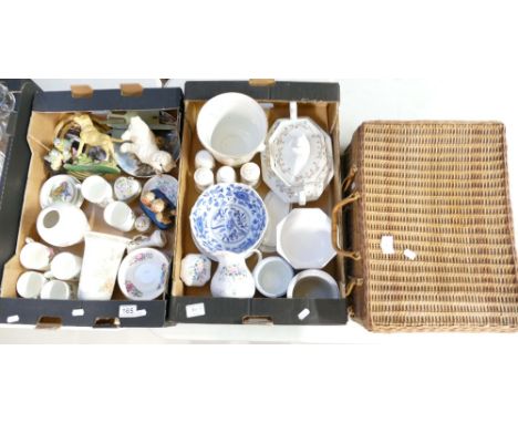 A collection of pottery to include Wedgwood terracotta jasper plate, Royal Doulton seriesware plates, Royal Albert dishes, Mi