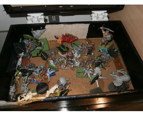 Box of miniature metal figures