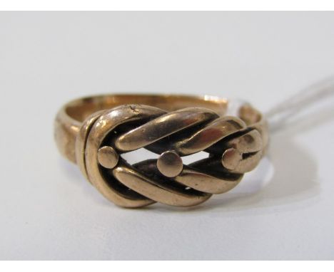 KNOT RING, vintage 9ct yellow gold knot ring, 7.7grms, size X/Y 