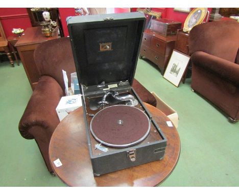 A vintage HMV gramophone 