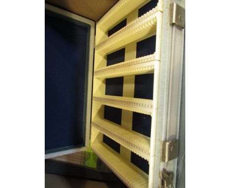 Photographic slide boxes, EDP 2000 sealed issues and a desk lamp