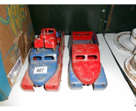 2 pressed steel arrow special delivery trucks & 1 other
