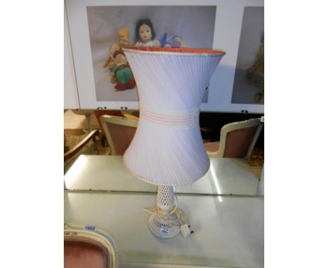 A table lamp