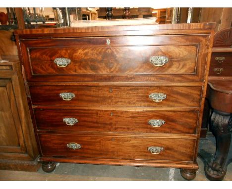 Victorian mahogany secretaire