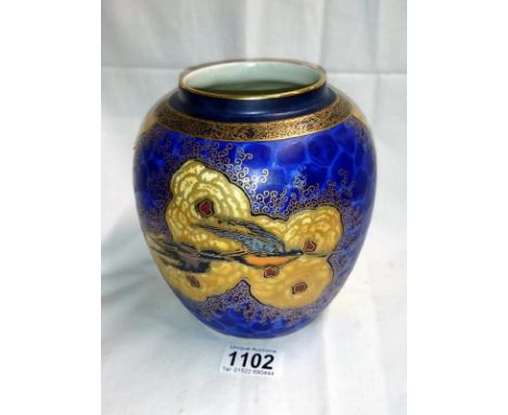 A super Carlton ware vase from the Clouds & swallows series