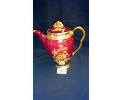 A Carlton Rouge enamelled coffee pot