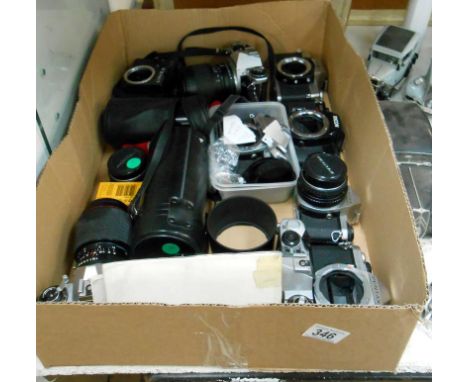 Qty Camera's and lenses inc,Pentax, Richo, Minolta, Zenith, etc.