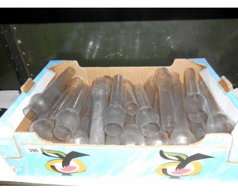 A box of oil lamp chimneys 