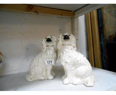 Pair of mantel piece Spaniel dog figures