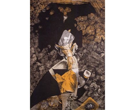 ‡Dorothea Tanning (1910-2012)Bateau Bleu, The Grotto, 1950Signed and numbered HH/200Colour lithograph49 x 34cmProvenance:P. &