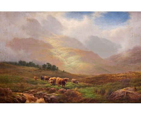 ‡Walter J. Watson (1879-1979)On the moor, Glen Lyon, PerthshireSigned and dated 1910, also signed and titled versoOil on canv