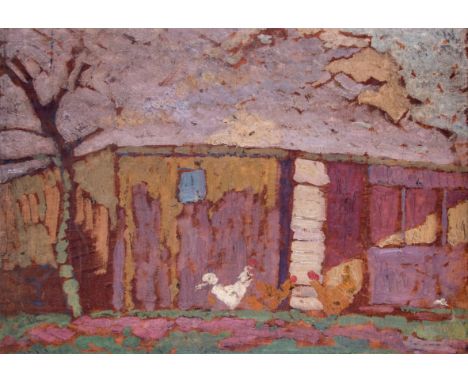 Malcolm Dummond (1880-1945)Farm Yard ScenesA pair, both oil on board unframed Both 25.5 x 35.5cm; 10 x 14¼in (2)Provenance:Mr
