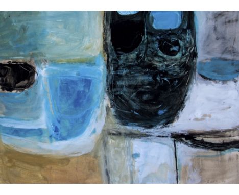 ‡Henry Cliffe (1919-1983)Self PortraitSigned and dated ~62Gouache53 x 74cmProvenance:Bonhams, Bath, 16th July 2007, Lot 437