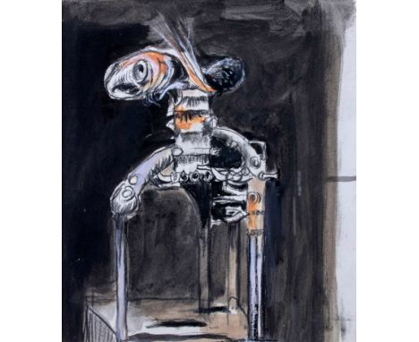 ‡Graham Sutherland OM (1903-1980)Study of a HeadSigned and dated 1950Watercolour and charcoal30 x 25.5cmProvenance:Waddington