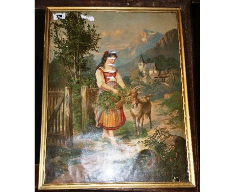 A Contemporary Oil on Board Depicting a Man Playing a Piano, mounted in a decorative frame, signed 'Keane 57', 60x54cm, toget
