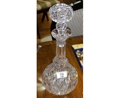 A Very well Cut Victorian Sherry Decanter with Original Stopper, c. 1860.
