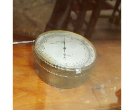 A Brass Pocket Barometer By L Casella, Maker to the Admiralty & Ordnance London. *The Barometer was given to James Conroy by 