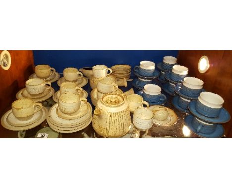 A Large Quantity of Pottery & Stoneware on one shelf.