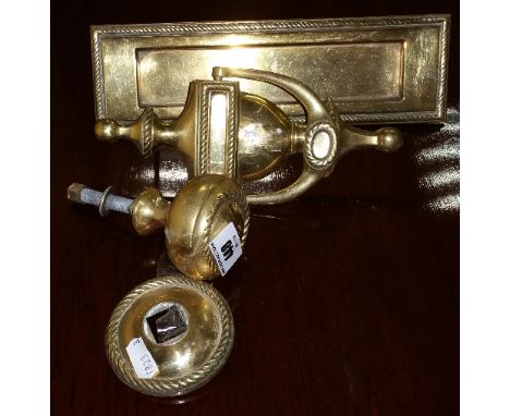 Amendment: A Brass Door Knocker, Letterbox &amp; Knob.