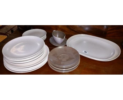A Large Collection of Poole Pottery Dinnerwares, etc.