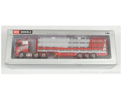 WSI Models (Search Impex) 1/50th scale 02-1843 DAF XF Super Spacecab 6x2 twin steer plus livestock trailer, 3-axle "Bert Chri