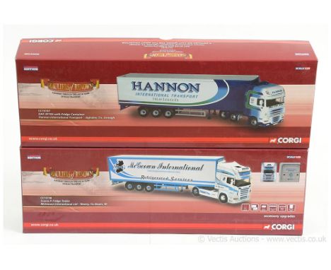 Corgi 1/50th scale Hauliers of Renown pair (1) CC14107 DAF XF105 with Fridge Container - Hannon International Transport Irela