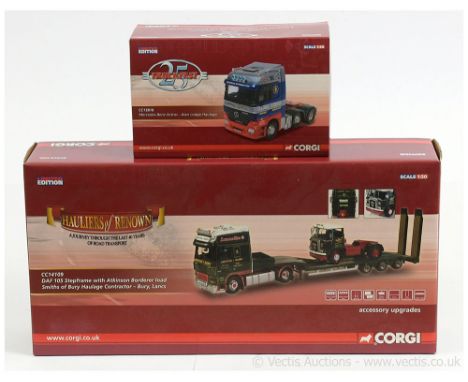 Corgi 1/50th scale pair Hauliers of Renown (1) CC14109 DAF 105 Stepframe with Atkinson Borderer load - Smiths of Bury Haulage