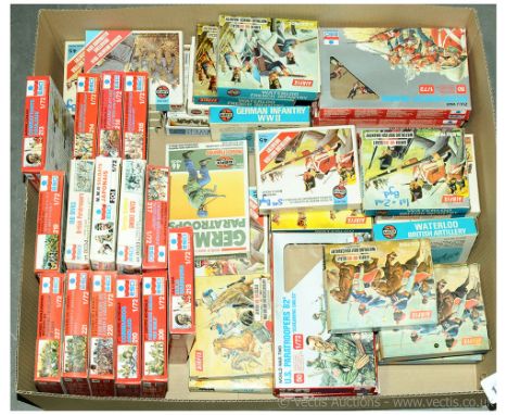 Airfix / Matchbox / ESCI - a group of plastic mainly (1/72 Scale) figures to include Airfix "Waterloo French Infantry"; "Germ