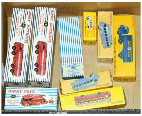 Dinky (Atlas Editions) a group to include; 32e Berliet Fire Engine; 920 Guy "Heinz" Van; 29f Autocar Chausson; 2 x 29e Autoca