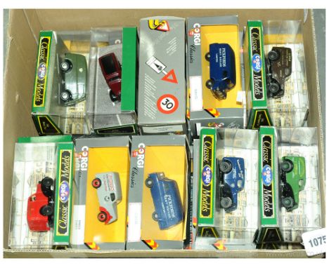 Corgi Classics a group of early issues to include; Bedford OB Box Truck to include; "Terry's"; "Cadbury"; Renault Van "Courvo