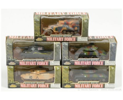 Rich Rainbow group of Made in China Matchbox Battle Kings including 2 x US Army Sheridan Tank; Desert camouflage Chieftain Ta