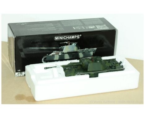 Minichamps (1/35 Scale) Panzerkampfwagen V Panther Ause 6 finished in camouflage green - this example is Mint, polystyrene tr