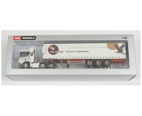WSI Models (Search Impex) 1/50th scale 02-2550 Scania R Normal CR20N 6x2 twin steer plus curtain side trailer 3-axle "John Mi