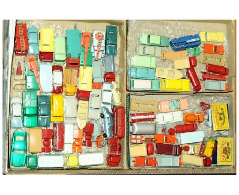 Matchbox Regular Wheels an unboxed group to include; 45a Vauxhall Victor; 31b American Ford Station Wagon; 21c Commer Milk Bo