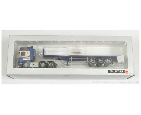 WSI Models (Search Impex) 1/50th scale 02-1399 Scania R5 Topline 6x2 twin steer plus Flatbed drawbar Trailer 3-axle "C.F. Jen