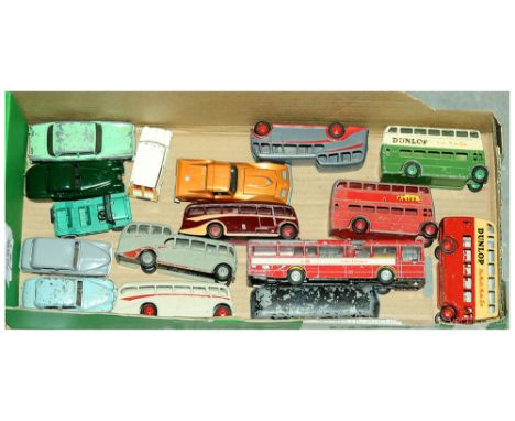 Dinky Unboxed Group to include; Observation Coach; Double Decker Bus; Jaguar XK; Red Arrow Single Decker; plus others - condi