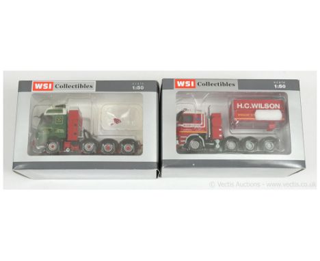 WSI Models (Search Impex) 1/50th scale pair (1) 14-1015 Scania 3 8x4 Ballastbak "H.C. Wilson" COA 113 of 155pcs; (2) 02-1520 