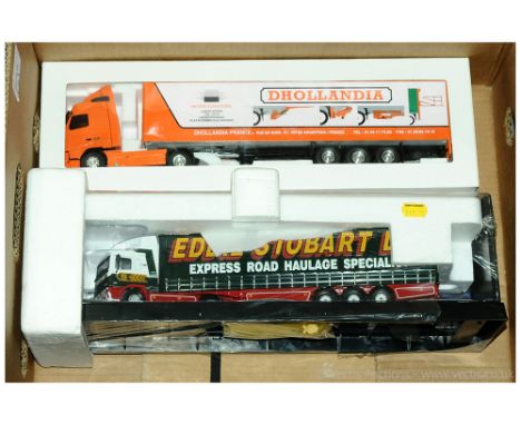 Eligor (LBS) 111116 (1/43 Scale) Volvo FH Articulated Truck and Trailer "Dhollandia" - orange, white, green, black - Mint in 
