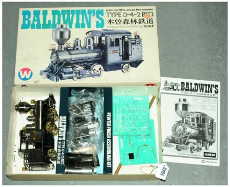 Wagner "Baldwin's" Type O-4-2 (1/25 Scale) pewter-tone metal with gold finish and accessories - item has been almost complete