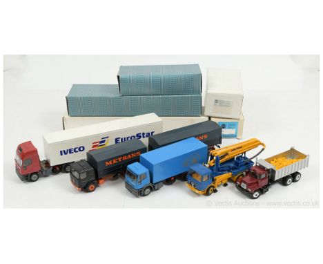 Conrad 1/50th scale group (1) Iveco Eurostar Articulated Container Truck; (2) Iveco Euro Truck "Truck of the Year"; (3) #3031