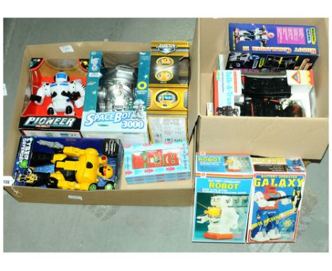 A group of more recent issue mainly plastic made Robots to include (Taiwan) battery-operated Galaxy; Besford Robot; Hong Kong