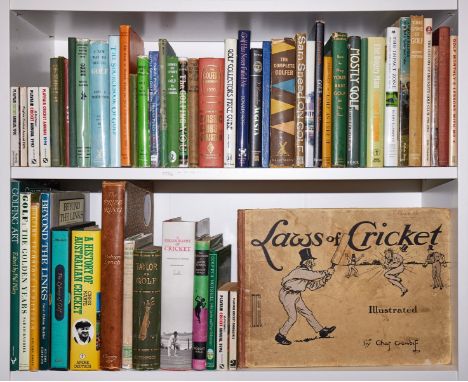 NO RESERVE Crombie (Charles) Laws of Cricket, title detached and loosely inserted, 12 chromolithographs, Perrier advertisemen