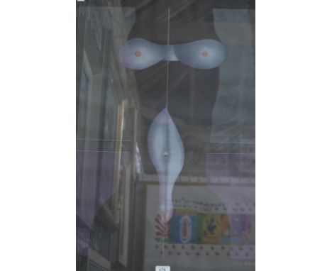 ** Paul Wunderlich - 'Two Cut-Outs', lithograph, 83 x 64 cm, Redfern Gallery label to reverse ** ARR may be applicable