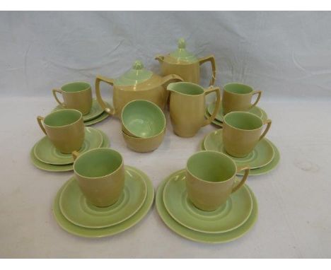 An Art Deco Branksome China six setting tea/sandwich set. 